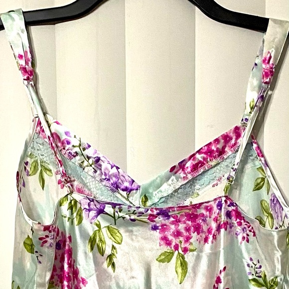 EUC Morgan Taylor Intimates Chemise, Gown, Slip dress, Sz S, Floral, Lace​ - Picture 9 of 12